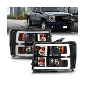 02-az-gs07-pbc-p-a Amerilite For 2007-2014 Gmc Sierra 1500 2500 3500 Dual C-type Led Tube Square