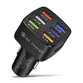 Bk-360 Amiss Car Charger Adapter 6 Usb Multi Port Fast Include Qc 3.0 And 5 Oth