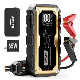 Xt50 Amplyn Car Jump Starter With 65w Quick Charger 24000mah Battery Pack 12v