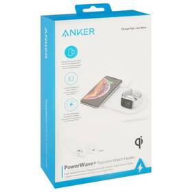 A2570 Anker 008678626829 Powerwave Charging Pad With Watch Charger Added On - White
