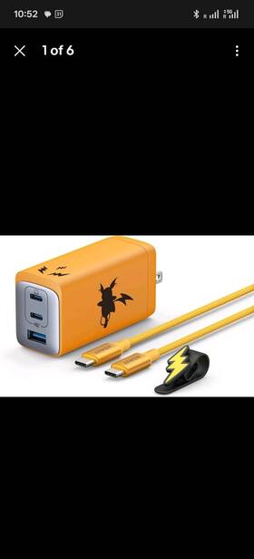 Anker 194644108878 Pokemon Limited Japan Raichu Usb C Charger 120w Ganprime Poweriq 4.0 New