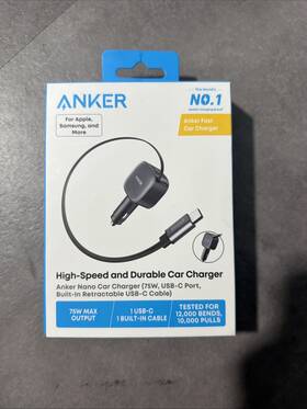 Anker 194644277796 Usb-c 75w Retractable Car Charger