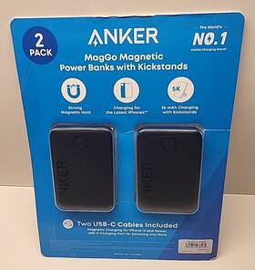 Anker 194644278465 Maggo Magnetic Wireless Charging Power Banks With Kickstands 2-pack