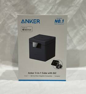 Y1812 Anker 194644296711 3-in-1 Cube With Qi2 Gray New Sealed Magsafe Compatible