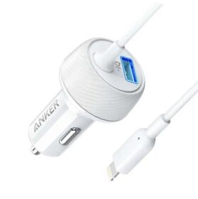 Aka2214h211f0 Anker 24w 2-ports Car Charger Adapter Bulit-in 3ft Lightning Cable Mfi-certified