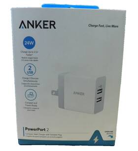 Anker 848061013429 2-port Powerport 24w Wall Charger - White
