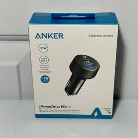 Anker 848061022377 Powerdrive Pd 2 33w 2-port Usb-c Usb-a Fast Car Charger Adapter Black New