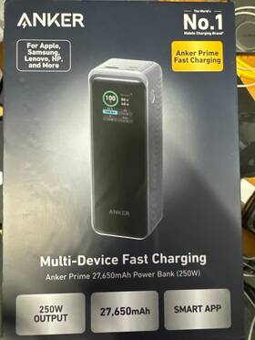 A1340011 Anker Prime Power Bank 27 650mah 3-port 250w Portable Charger Bluetooth Scratch
