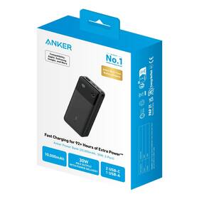 A1638 Anker Power Bank With Digital Screen 20 000mah 30w 3-port -black