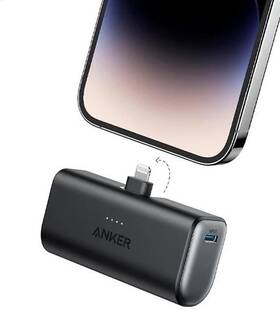 A1645012 Anker Nano Power Bank Charger 12w Built-in Iphone Connector Black New In Box