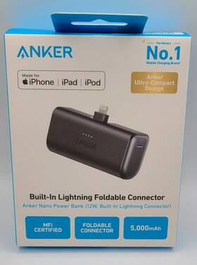 A1645h11-1 Anker Nano Power Bank 22.5w Dual Usb-c Connector Made For Apple Products - Black