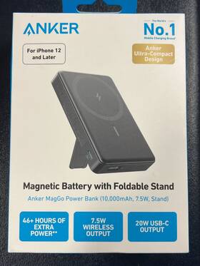A1652h11-1 Anker Maggo Magnetic Wireless Battery 10 000 Mah With Stand - Black