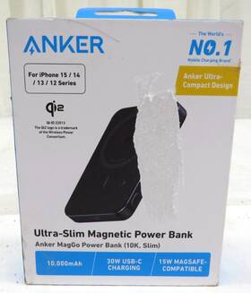 A1664 Anker Ultra Slim Magnetic Power Bank Maggo 10000mah Qi2 30w Charging