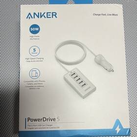 A2311 Anker Powerdrive 5 50w 5-port Usb Fast Charge Car Charger White