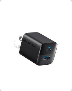 A2331 Anker Usb C Charger Block 33w 2 Port Compact With Foldable Black