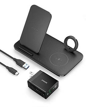 A2013 Anker A2579 Wireless Charging Station Powerwave 3-in-1 Qi-certified - Scratch And Dent