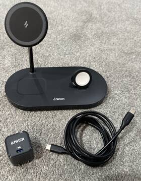 A2597 Anker 533 Magnetic Wireless Charging Station 3-in-1 Stand With 20w Usb C Charger
