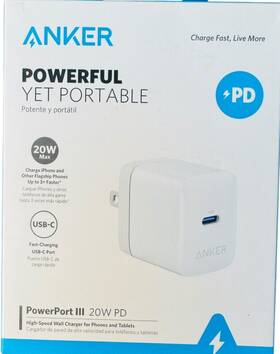 A2631 Anker Powerport Iii 20w Usb-c Power Delivery Wall Charger - White