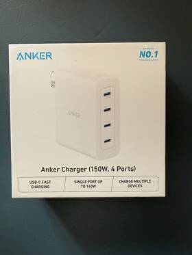 A2655j21 Anker Sealed Charger Brick 150w 4-ports Usb-c Fast Charging White