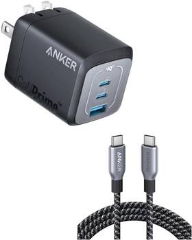 A88e2 Anker A2669 Prime 67w Usb C Charger Gan 3-port Compact Fast Pps Wall Black