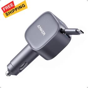 A27380a1 Anker Usb-c Car Charger 75w Max Ultra-compact Type-c Fast Gray