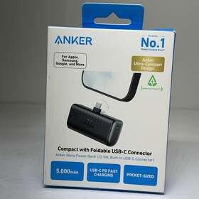 Aka1653 Anker Nano Power Bank 5000mah Built-in Usb-c Connector 22.5w Portable Charger
