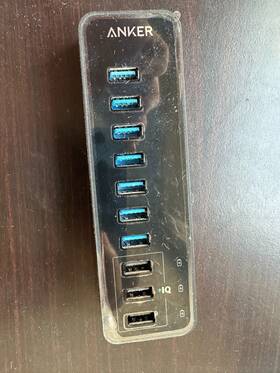 Aka2133 Anker 60w 10-port Usb Wall Charger Powerport 10 3.0 Data Hub For Iphone/htc