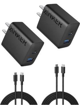 Aka2348 Anker Iphone 16 Charger 20w Usb C&usb-a Wall With 5ft Charging Cable 2pack