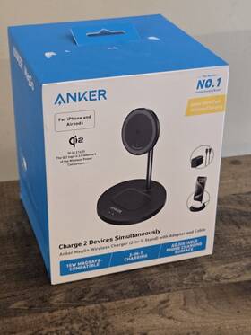 Aka2544 Anker Maggo 2-in-1 Charging Station 15w Qi2 Wireless Magsafe Sealed