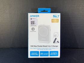 Aka2557 Anker Maggo 3-in-1 15w Max Pocket Sized Wireless Charging Station - White