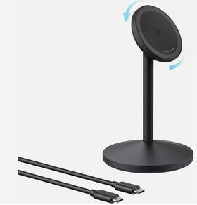 Aka25x1 Anker Maggo Wireless Charger Stand 360 Rotation Station 15w Magsafe For Iphone
