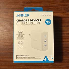 Aka2628122 Anker Powerport Iii Duo Usb-c Power Adapter Wall Charger