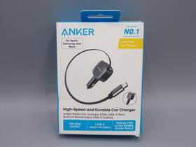 Aka2738 Anker Usb-c Car Charger 75w Adapter Built-in Retractable Cable For Iphone 16/mac