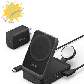 Akb2557 Anker Maggo 3-in-1 Charging Station 15w Magsafe Wireless Charger Stand Refurbish