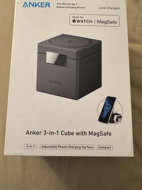Aky1811ja1 Anker Magsafe Charger 3in1 Charging Cube 15w Foldable Wireless For Apple