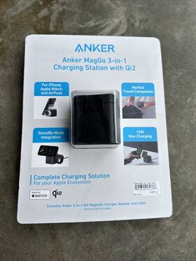 B25m5 Anker Maggo 3-in-1 Cube Charging Station With Qi2 For Iphone Airpod Apple Watch