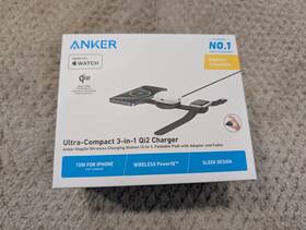 B25m8111 Anker Ufo Ultra Compact 3-in-1 Qi2 Maggo Wireless Charger Black