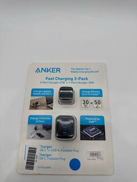B2639h11-1 Anker Fast Charge 67w 30w Wall Charger Black 2-pack