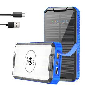Qc3.0 Anyfong 760606404922 Solar Power Bank 30000ma Pd20w Usb C Fasting Charging Charger 10w