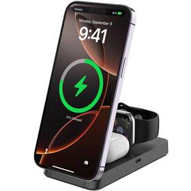 Anygwel 782469389338 3 In 1 Magnetic Wireless For Iphone Charging Station Foldable Portable Charg