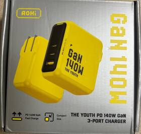 Aoc-c017 Aohi Store 140w Usb C Charger Pd3.1 3-port Gan Fast Charging Foldable Plug The Youth