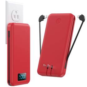 Hx100j3 Aonimi Portable Charger With Built-in Cables And Ac Wall Plug Ultra Slim 138... Fast Ship