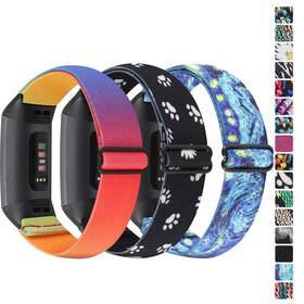Aorloxta 611558492621 Aroloxta Elastic Nylon Fabric Charge 6 Bands Compatible With 5 Watch B