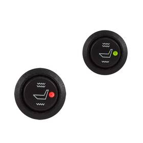 Aramox5ceq84zkax1833 Aramox Universal 3 Pin Car Seat Heater Switch 2x Round Heated Hi Low Off Control 12