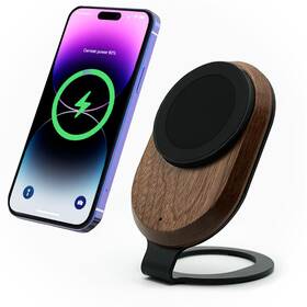 Wmc-01-wm Ark Solid Wood Magsafe Stand Magnetic Wireless Charging Station With Adapter And U