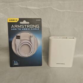 64488 Armstrong 10 000 Mah Power Bank With Brand New Usb To Usb-c Cable