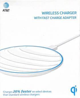 At&t 738516520414 Fast Charge Wireless Charging Pad - White