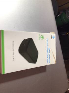 At&t 738516540559 Oem Dual Usb-c Wall Charger - Black