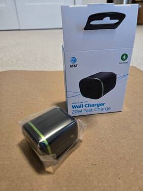 At&t 738516552750 Single Port 20w Power Delivery Wall Block Usb-c - Black