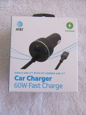 At&t 738516581194 Car Charger 60 W Fast Charge